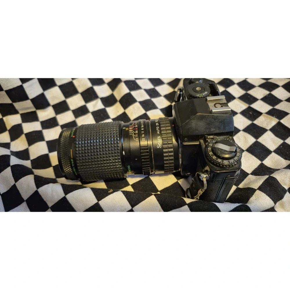 Sears KS Super 35mm Film Camera w/ Sears 135mm‎ f/2.8 Lens & 2X Teleconverter